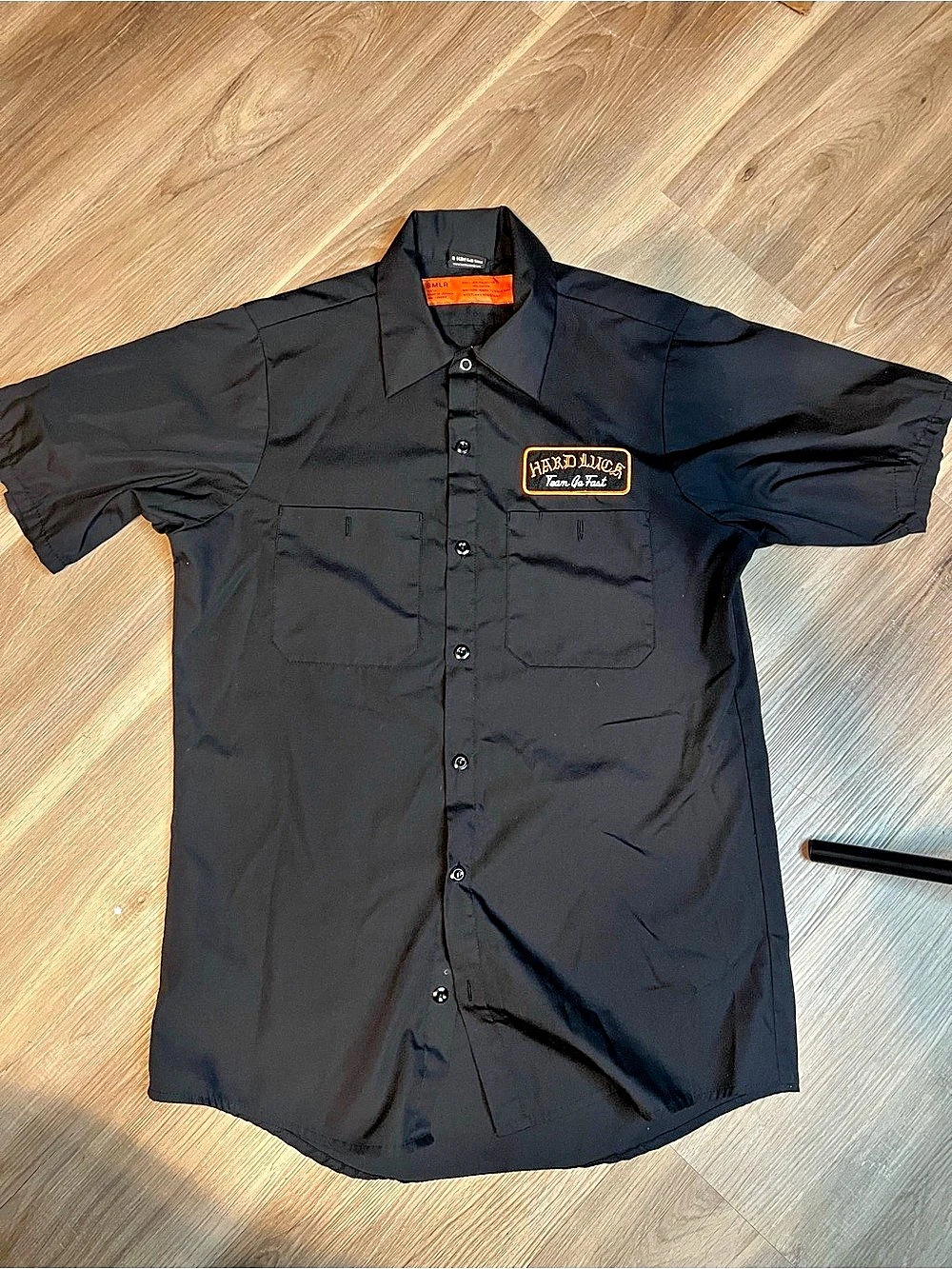 Hard Luck Team Go Fast Black Cotton Shirt Size Medium Like New